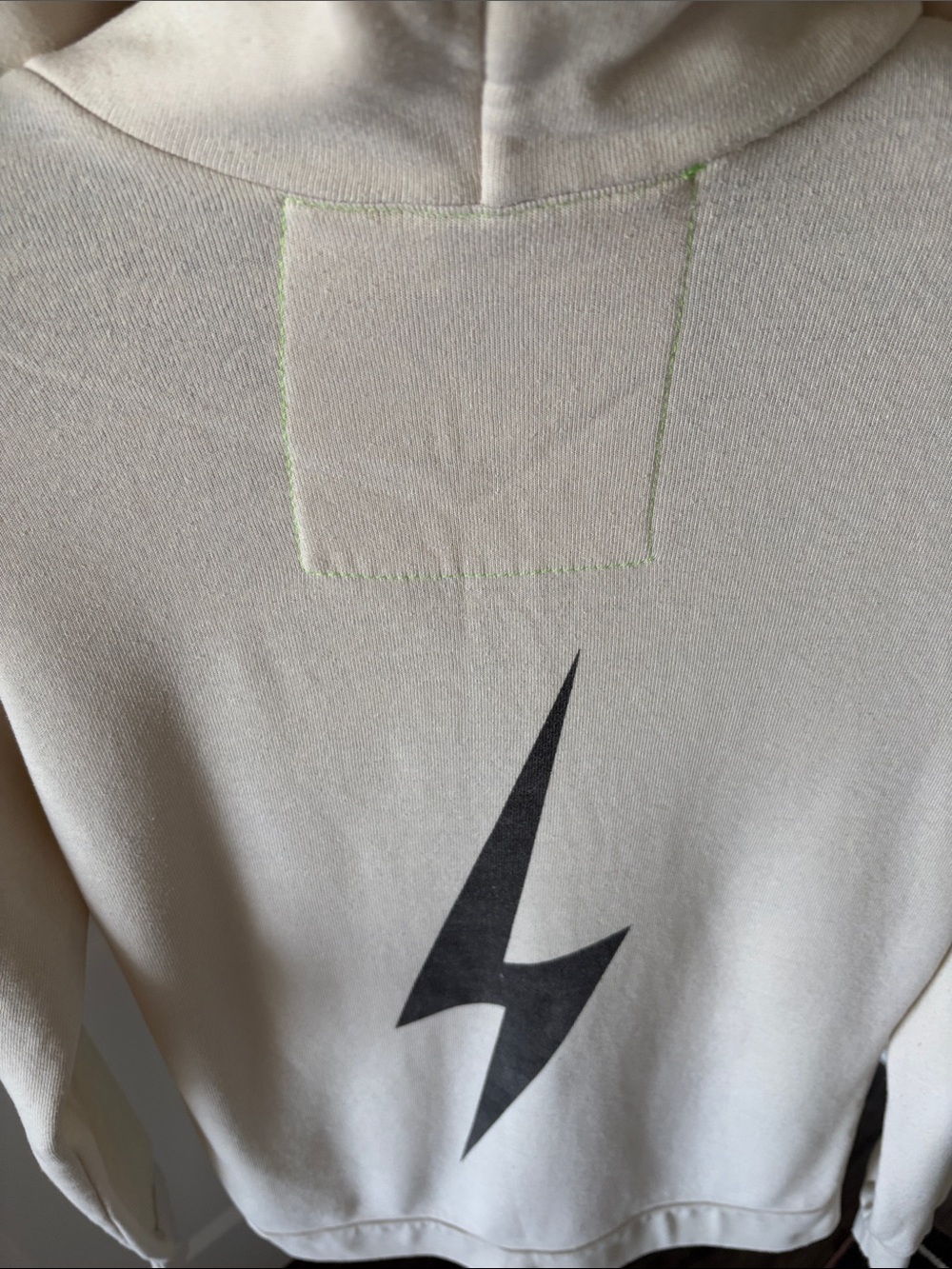 Aviator Nation Full Zip Bolt Hoodie ~ Medium ~ Cream - Picture 3 of 16